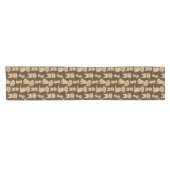 Dog Pattern Brown labradole goudendoedle Korte Tafelloper (Horizontaal)