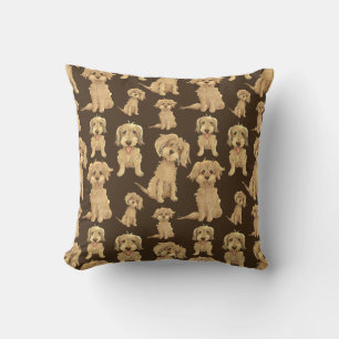 Dog Pattern Brown labradole goudendoedle Kussen