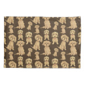 Dog Pattern Brown labradole goudendoedle Kussensloop (Achterkant)