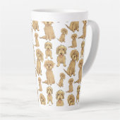 Dog Pattern Brown labradole goudendoedle Latte Mok (Rechterhoek)