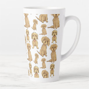 Dog Pattern Brown labradole goudendoedle Latte Mok