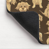 Dog Pattern Brown labradole goudendoedle Muismat (Hoek)