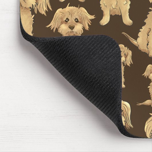 Dog Pattern Brown labradole goudendoedle Muismat (Hoek)