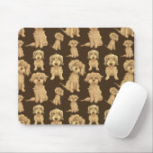 Dog Pattern Brown labradole goudendoedle Muismat (Met muis)