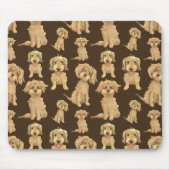 Dog Pattern Brown labradole goudendoedle Muismat (Voorkant)