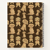 Dog Pattern Brown labradole goudendoedle Notitieboek (Achterkant)