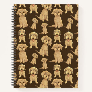 Dog Pattern Brown labradole goudendoedle Notitieboek