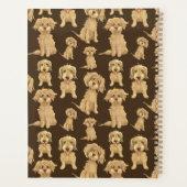 Dog Pattern Brown labradole goudendoedle Planner (Achterkant)