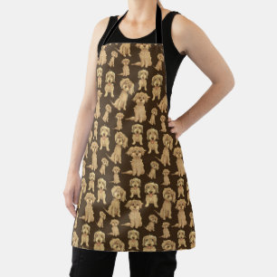 Dog Pattern Brown labradole goudendoedle Schort