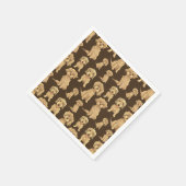 Dog Pattern Brown labradole goudendoedle Servet (Hoek)
