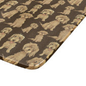 Dog Pattern Brown labradole goudendoedle Snijplank (Hoek)