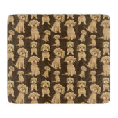 Dog Pattern Brown labradole goudendoedle Snijplank (Voorkant)