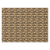 Dog Pattern Brown labradole goudendoedle Tafelkleed (Voorkant (Horizontaal))