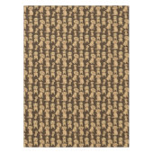 Dog Pattern Brown labradole goudendoedle Tafelkleed (Voorkant)