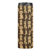 Dog Pattern Brown labradole goudendoedle Thermosbeker (Achterkant)