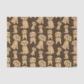 Dog Pattern Brown labradole goudendoedle Tissuepapier (Voorkant)