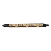 Dog Pattern Brown labradole goudendoedle Zwarte Inkt Pen (Voorkant)