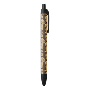 Dog Pattern Brown labradole goudendoedle Zwarte Inkt Pen