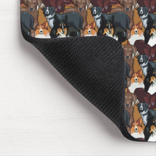 Dog Pattern Muismat (Hoek)