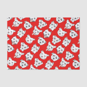 Dog Pattern, Pit Bull Terrier Dog Red Tissuepapier