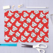 Dog Pattern, Pit Bull Terrier Dog Red Tissuepapier (Craft)
