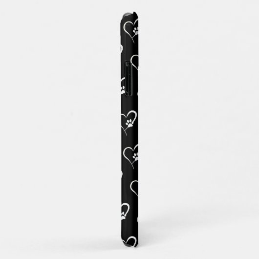 Dog paw-afdruk in Hoesje-Mate iPhone case met wit  (Achterkant/rechts)