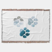 Dog Paw-afdrukken - Beach Waves en Sand Deken (Voorkant)
