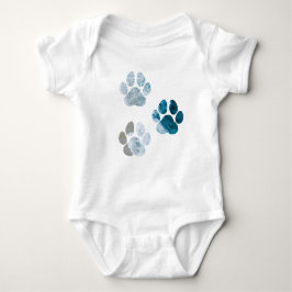 Dog Paw-afdrukken - Beach Waves en Sand Romper