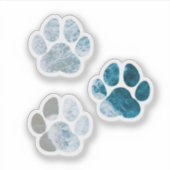 Dog Paw-afdrukken - Beach Waves en Sand Sticker (Voorkant)