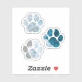 Dog Paw-afdrukken - Beach Waves en Sand Sticker (Vel)