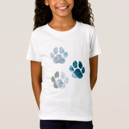 Dog Paw-afdrukken - Beach Waves en Sand T-shirt