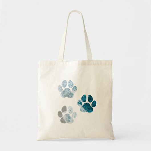 Dog Paw-afdrukken - Beach Waves en Sand Tote Bag (Voorkant)