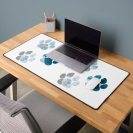 Dog Paw-afdrukken - Beach Waves en Zand Beach Bureaumat