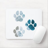Dog Paw-afdrukken - Beach Waves en Zand Beach Muismat (Met muis)