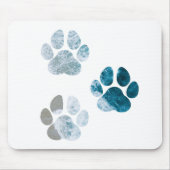 Dog Paw-afdrukken - Beach Waves en Zand Beach Muismat (Voorkant)