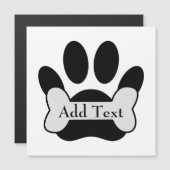 Dog Paw-afdrukken en bot (Voorkant / Achterkant)