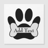 Dog Paw-afdrukken en bot (Voorkant)