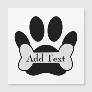 Dog Paw-afdrukken en bot