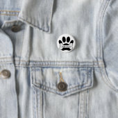 Dog Paw-afdrukken en bot Ronde Button 3,2 Cm (In situ)