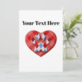 Dog Paw-afdrukken en rode harttekening Kaart (Staand voorkant)