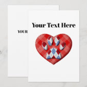 Dog Paw-afdrukken en rode harttekening Kaart (Voorkant / Achterkant)