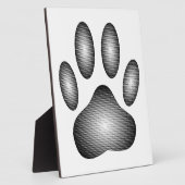Dog Paw-afdrukken in zwarte en witte verlopen Fotoplaat (Zijkant)