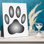 Dog Paw-afdrukken in zwarte en witte verlopen Fotoplaat (Zijkant)