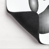 Dog Paw-afdrukken in zwarte en witte verlopen Muismat (Hoek)