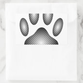 Dog Paw-afdrukken in zwarte en witte verlopen Rechthoekige Sticker (Tas)