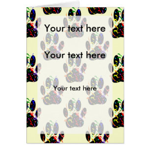 Dog Paw-afdrukken met Confetti en streamer