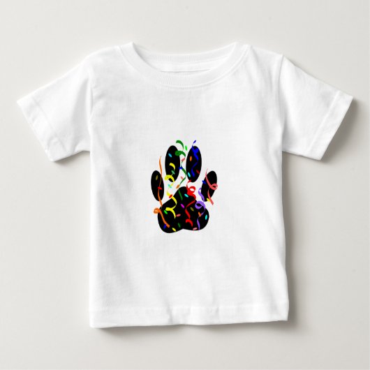Dog Paw-afdrukken met Confetti en streamer (Voorkant)