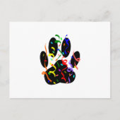 Dog Paw-afdrukken met Confetti en streamer Briefkaart (Voorkant)