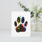 Dog Paw-afdrukken met Confetti en streamer Briefkaart (Staand voorkant)
