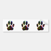 Dog Paw-afdrukken met Confetti en streamer Bumpersticker (Voorkant)